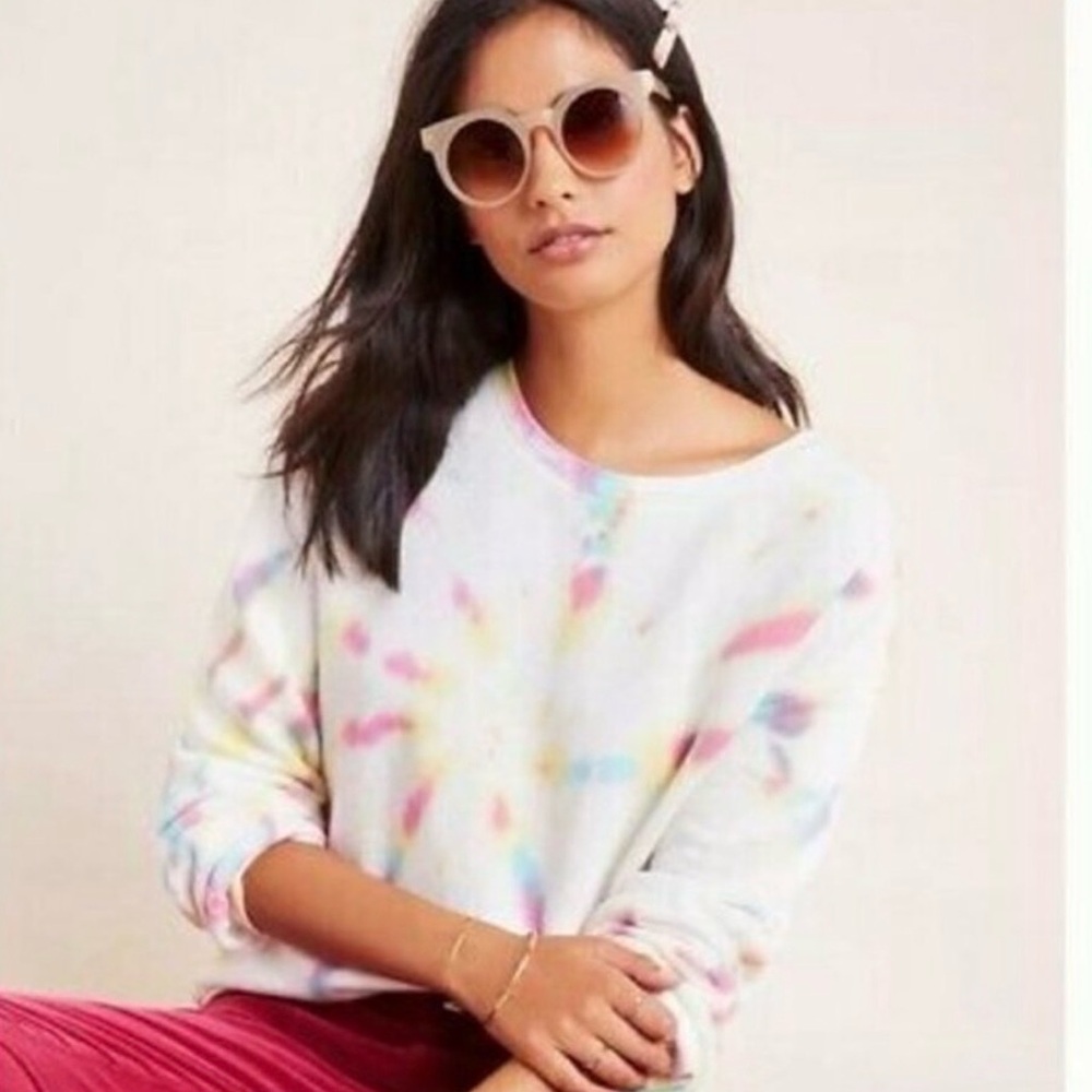 Maeve by Anthropologie Sandy Tie-Dyed Pullover Sweatshirt 🌈✨‎